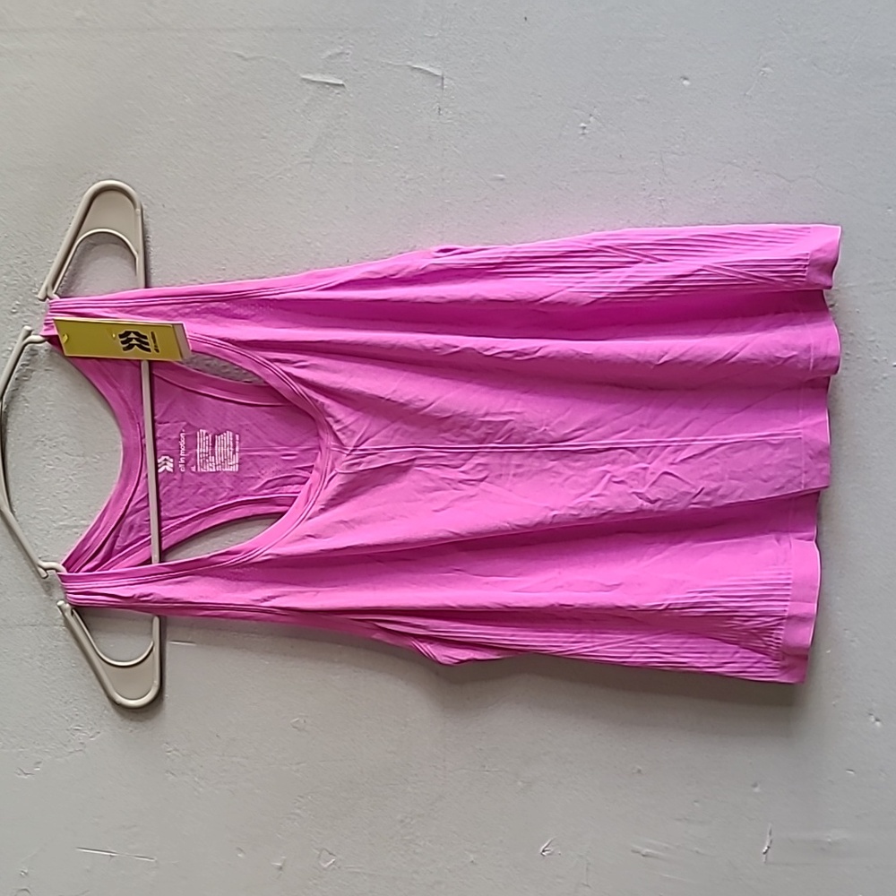 NEW womens XL purple athletic racerback workout nylon tank top shirt semi-fitted